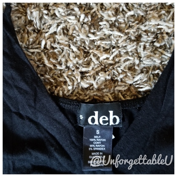 DEB | Black & White Belted Spaghetti Strap Dress S - Picture 5 of 7